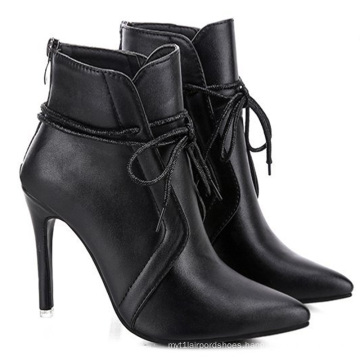 Woman Boots New Arrivals 2020 Genuine Leather Lace Up Ankle Booties Rope Zipper Up Ladies Boots Sale